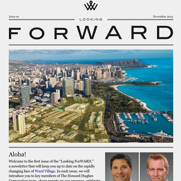 Wanna stay up-to-date with all latest news on #WardVillage? Subscribe to our new e-newsletter! http://avisionforward.com