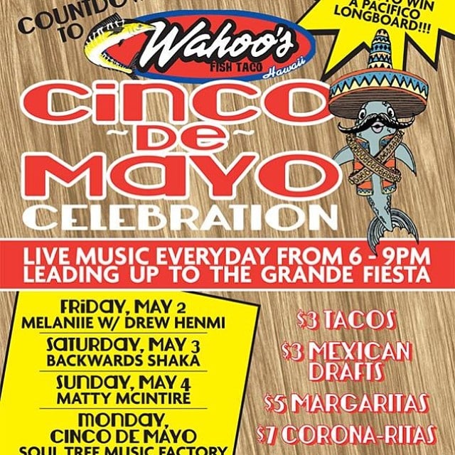 It’s #CincoDeMayo! @WardCenters’ @WahoosHawaii is celebrating with live music, $3 tacos and drink specials! Come celebrate with us in #WardVillage.