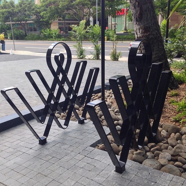 New bike racks at Ward Village! #bike #WardVillage #design