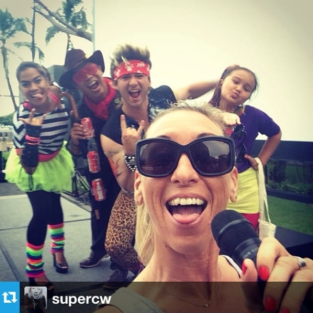 Repost from @supercw: loving the top contestants in the #WardVillage 80s costume contest! HAAAAAY! selfieeeeeee