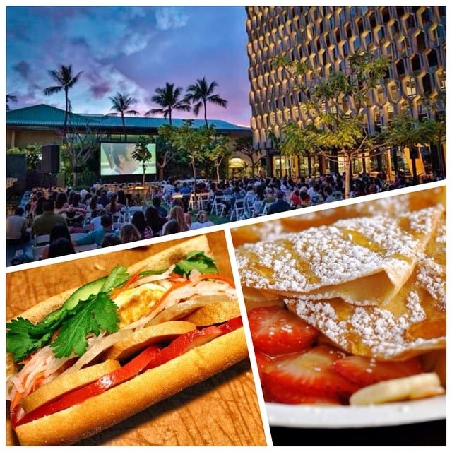 Have you reserved your tickets for #CourtyardCinema this Thursday? Don’t miss your chance to see #LeChef, enjoy fabulous food from @pigandthelady and @lecrepecafehawaii, and live music complements of French DJ CIA!