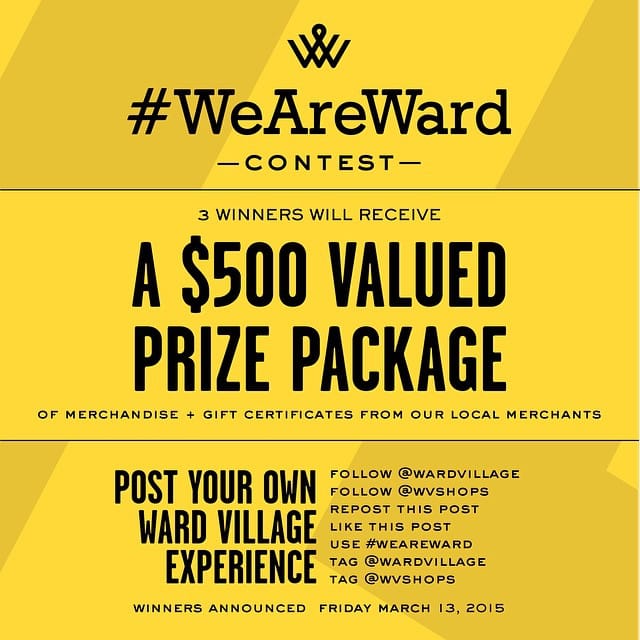 The #WeAreWard Contest has officially launched! Requirements to Enter: 1. Follow @wardvillage 2. Follow @wvshops 3. Like this post 4. Repost this image 5. Tag @wardvillage 6. Tag @wvshops 7. Use #WeAreWard