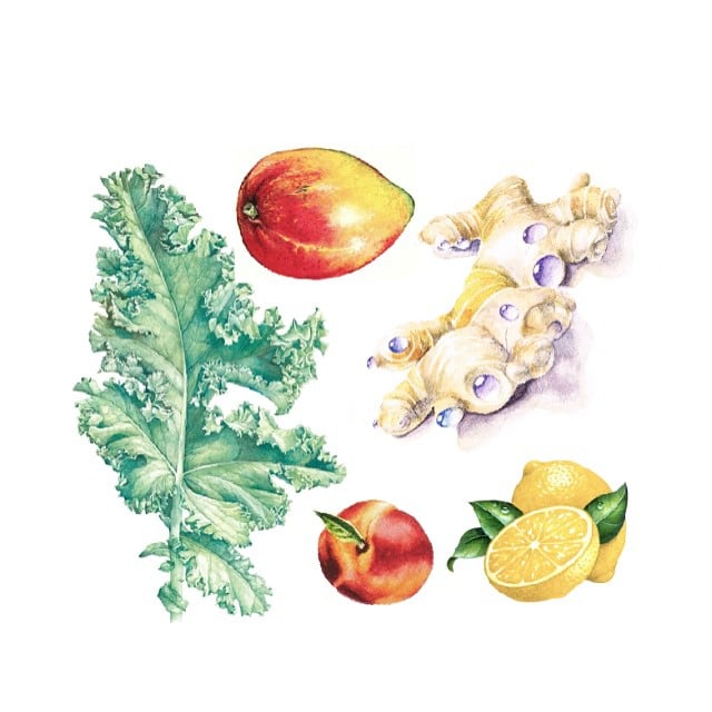 These are the ingredients in the new @jambahawaii flavor: Ginger N Greens! Free samples will be at Courtyard #Yoga tomorrow! #WeAreWard