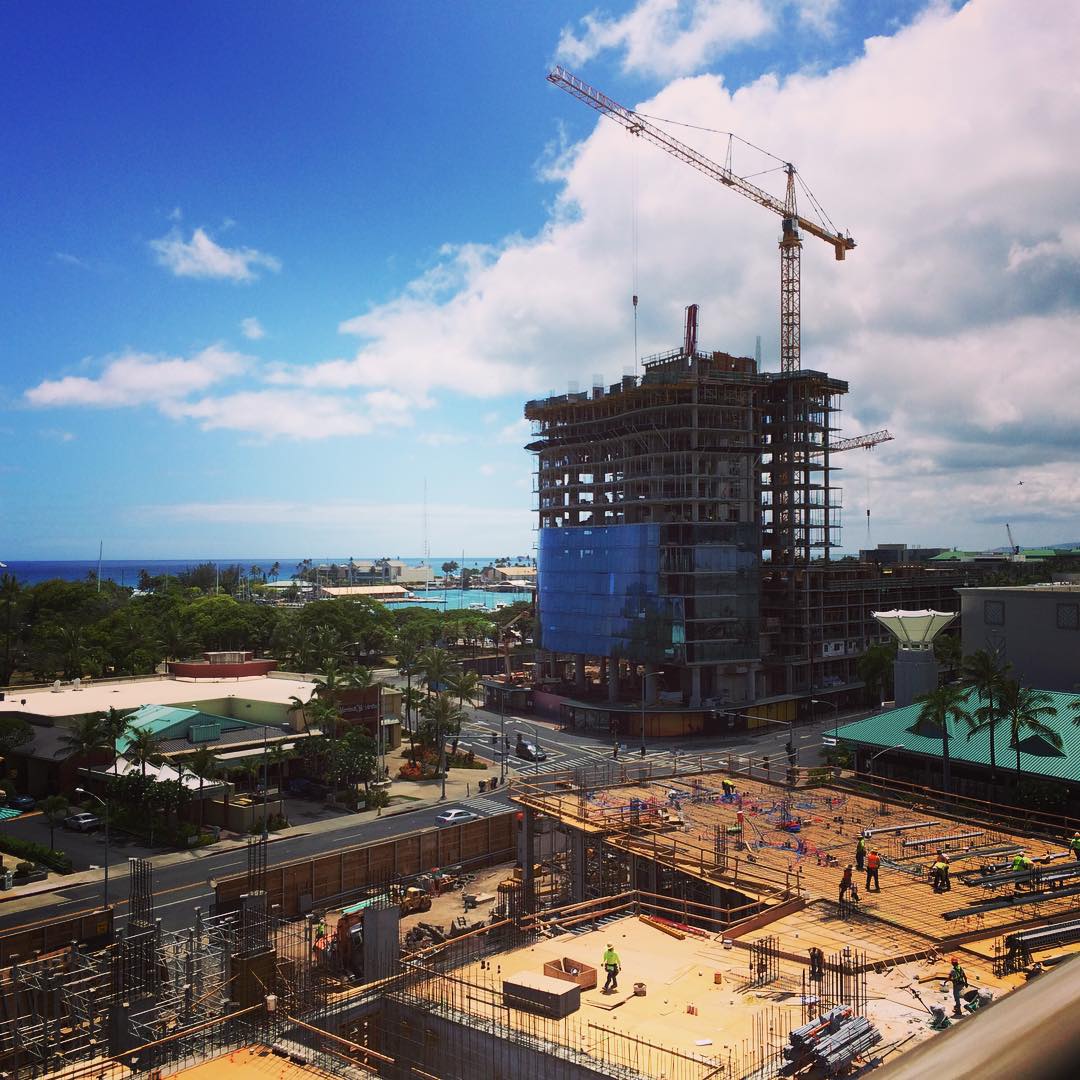 Happy #AlohaFriday from the top of Ward Village. May your night be safe, but fun! #WeAreWard #WardVillage #Waiea #Anaha