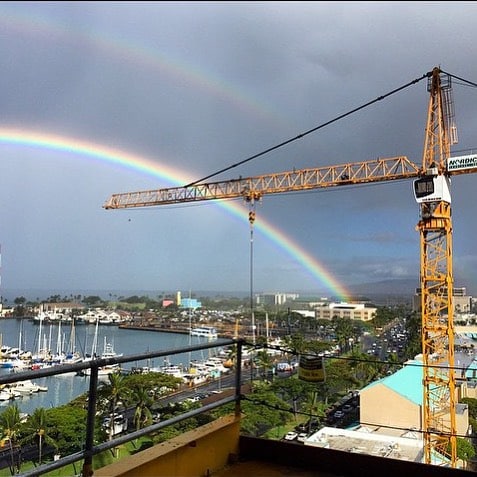 No sun, no worries with this beautiful view of Ward Village!  :@kamalino808 #WeAreWard #WardVillage #RainbowState #Hawaii #Kewalo @kewaloharborhi
