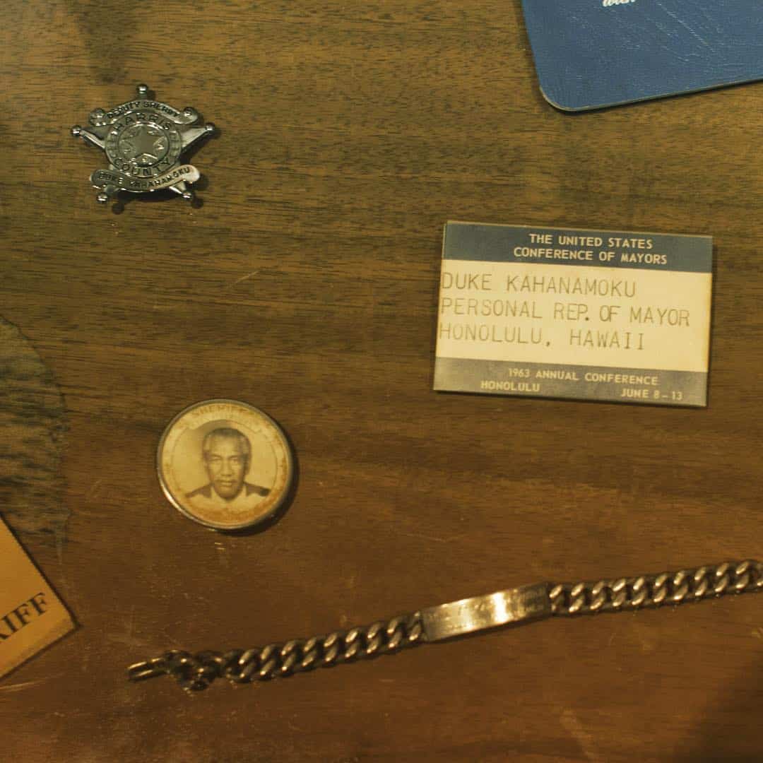 Check out these cool Duke Kahanamoku trinkets at the @bishopmuseum in honor of his 125th birthday! #WeAreWard #BishopMuseum #WardVillage #DukeKahanamoku