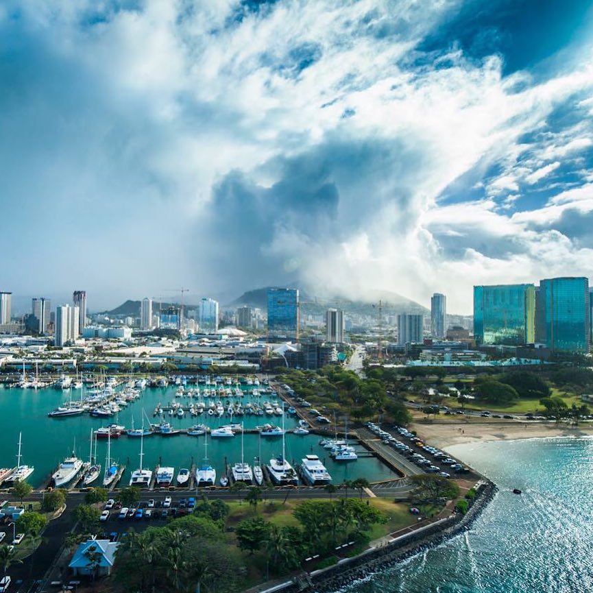 Happy Aloha Friday! ️ : @cameronbrooksart #weareward #WardVillage #KewaloHarbor @kewaloharborhi PS: Don’t forget we’re announcing the winner of our Courtyard Brunch contest at the end of today’s work day!