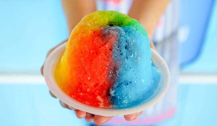 Colorful shave ice