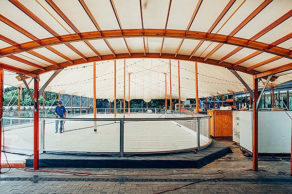 It’s beginning to look a lot like a skate rink! 🏽☃️ #WeAreWard #WardVillage #WardWinterVillage #IceRink #Holidays2015