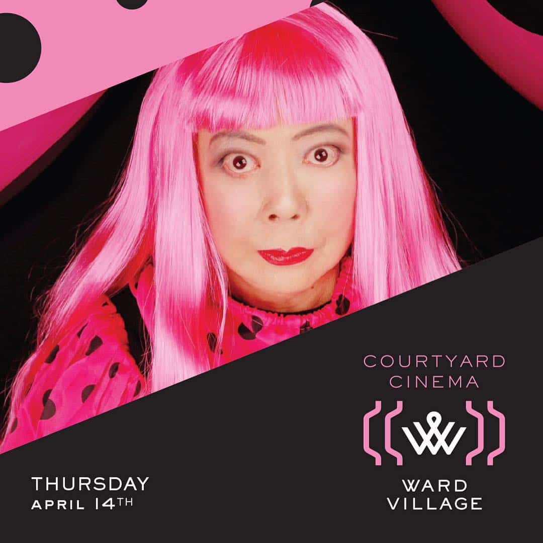 Yayoi Kusama: I Love Me is playing at Courtyard Cinema this Thursday, 4/14. Link for free tickets in bio! #WeAreWard #WardVillage #YayoiKusama #KusamaAtWard #HonoluluBiennial #AlohaKusama