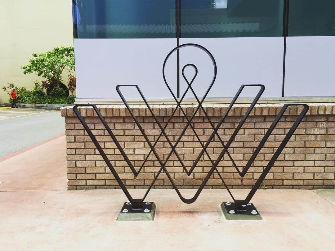 Last week we installed these logo bike racks throughout Ward Village’s 60 acres, to help promote an active lifestyle & to bring our neighborhood one step closer to being that much more bikeable! #WeAreWard #WardVillage #Kakaako #Bike #ActiveLifestyle #Honolulu