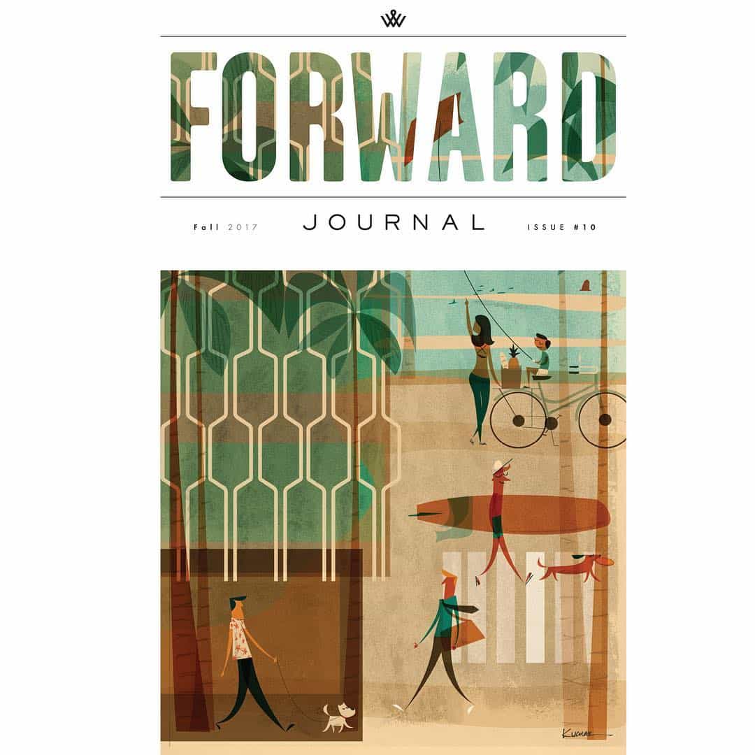 The 10th issue of Forward Journal is out now! Featuring cover art by Nick Kuchar, a profile on the Honolulu Lawn Bowls Club, smart design insights by Amanda Dameron, and more. Grab your copy by visiting Ward Village; the latest edition is available throughout the property. #weareward