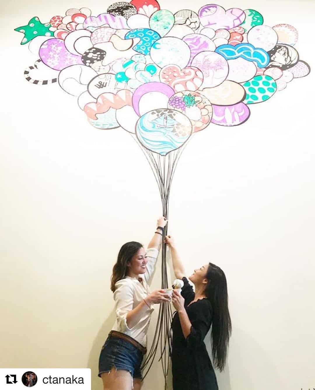 Cheers to art and friends and ice cream! Photo by @ctanaka. #followerfriday #weareward #whatliftsyou @kelseymontagueart