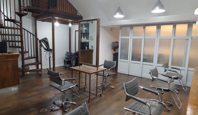 Interior shot of hair salon