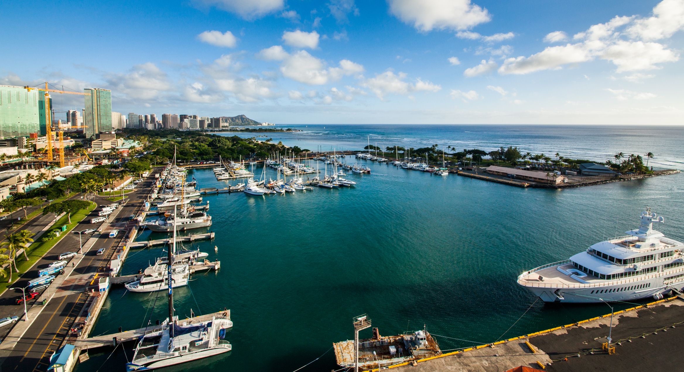 Kewalo Harbour aerial view