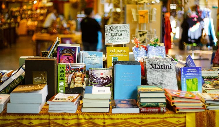 Book display in a store