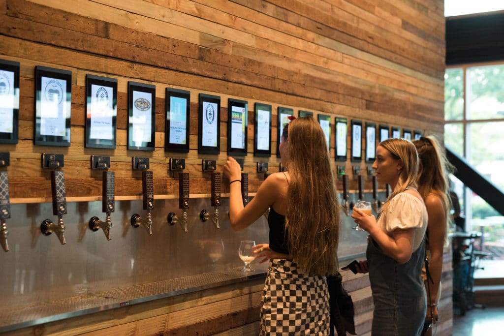 Beer and wine selection at Off the Wall