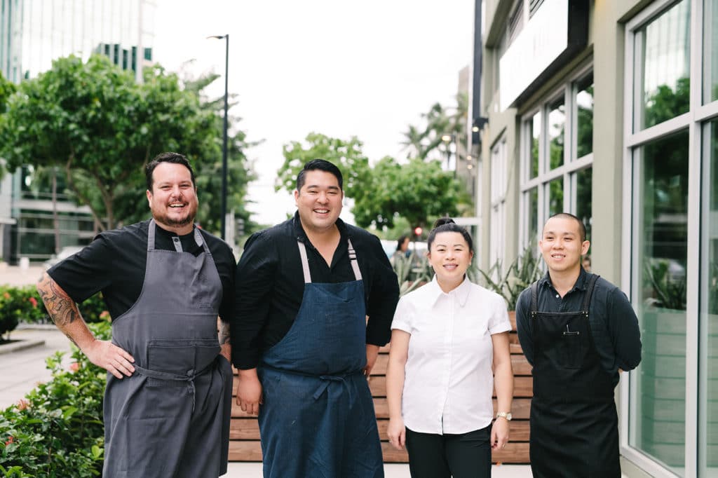 The Pacific Plate Chefs, Matt Lambert, Chris Kajioka, Mei Lin, Jon Yao
