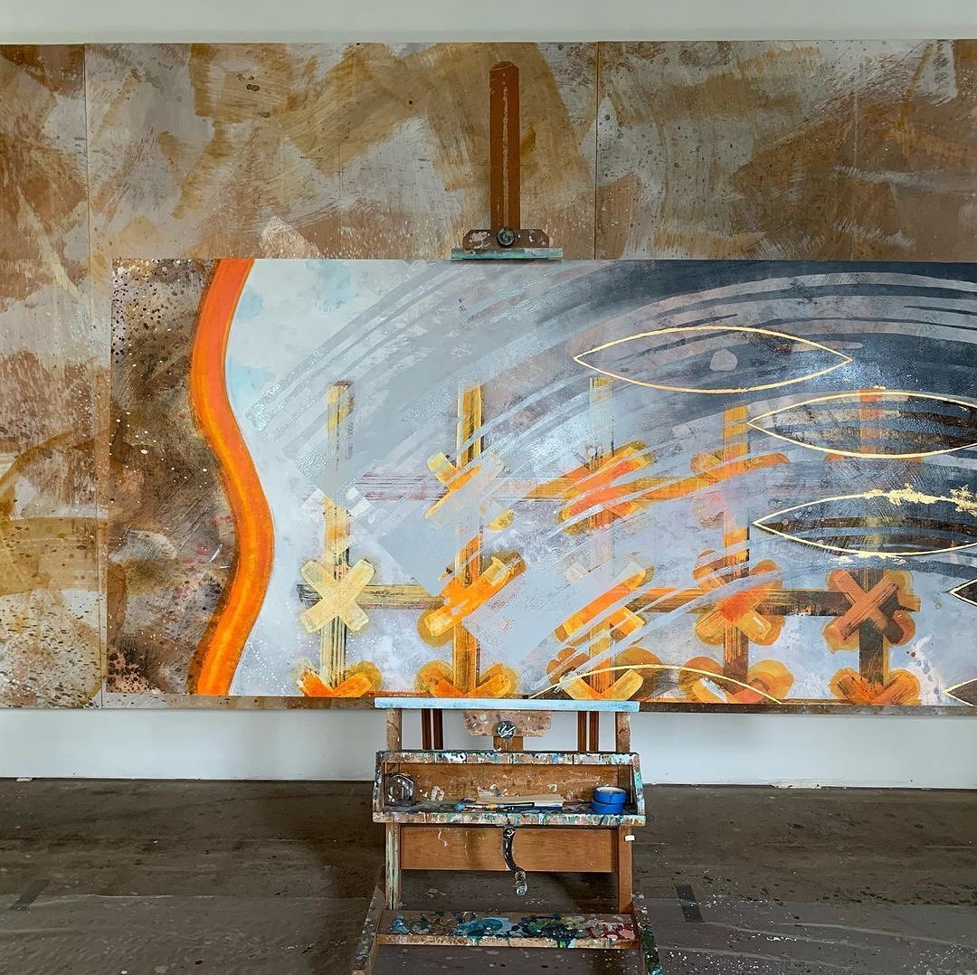 One of the many exciting discoveries within ‘A’ali’i, scheduled for completion this fall, includes the art collection, made up entirely of Hawai’i-based artists. One piece in the collection will be a stunning 28′ x 8’ multimedia painting by Carol Bennett, made up of five vertical panels. Here’s a sneak peek of one of the panels shown above. The artwork represents a celebration of the neighborhood’s cultural context, storied past and the resiliency of nature and humanity. Learn more about ‘A’ali’i at aaliiwardvillage.com