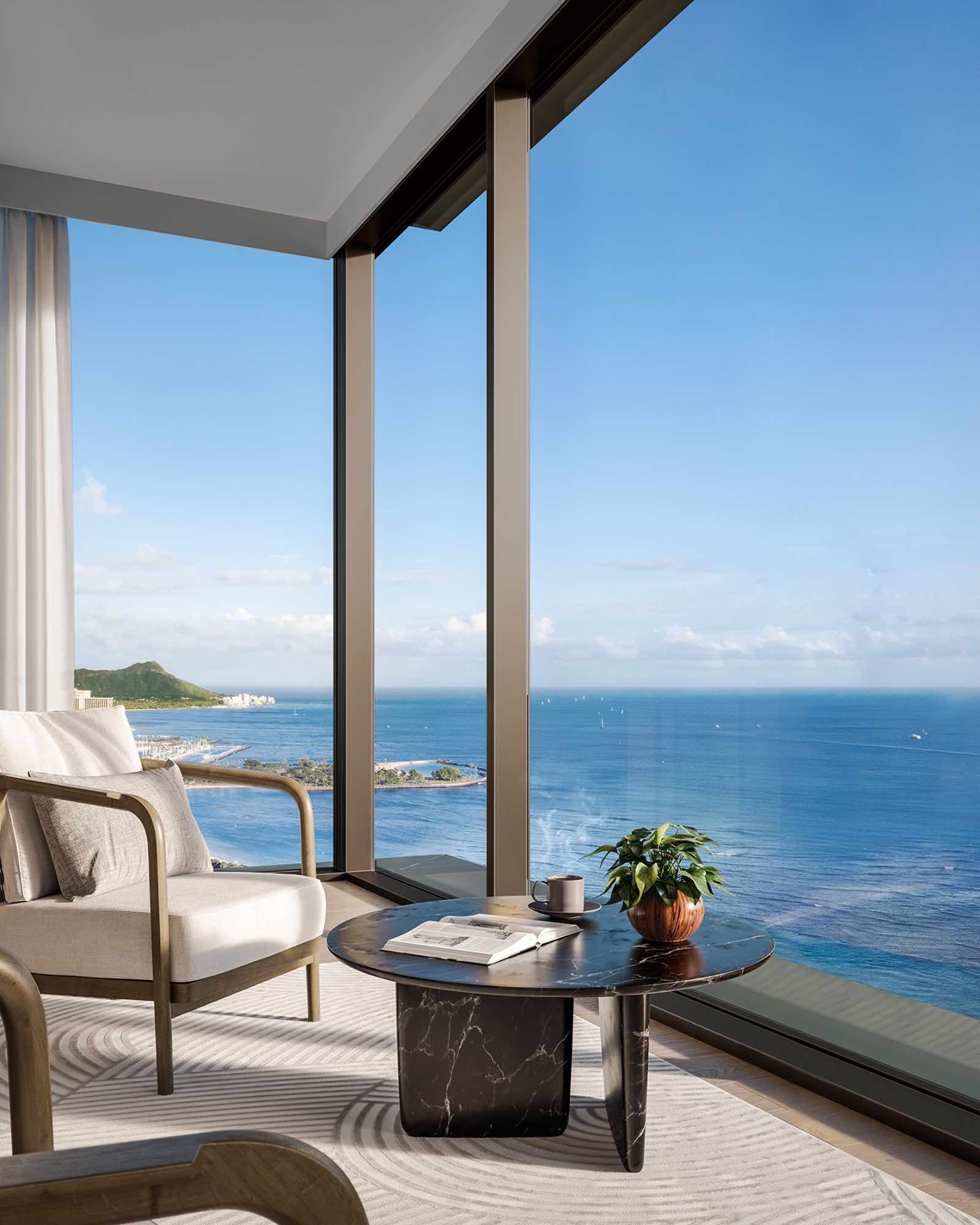 Picture yourself sipping your morning cup of coffee overlooking Honolulu’s stunning south shore. At Victoria Place, your home is your sanctuary, where the beauty of the island can be seen throughout and urban conveniences are right outside your door.