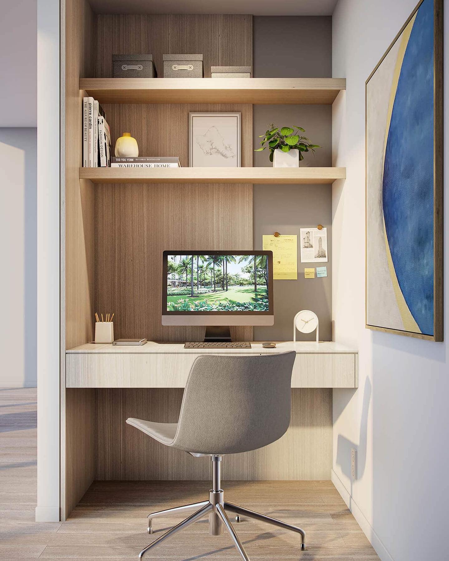 At The Park Ward Village, residences can be upgraded to include a built-in office nook to maximize space and encourage flexible living. This dedicated area inspires creativity and productivity for school and work, and is also the perfect place to display books and collectibles. Learn more in our link in bio!