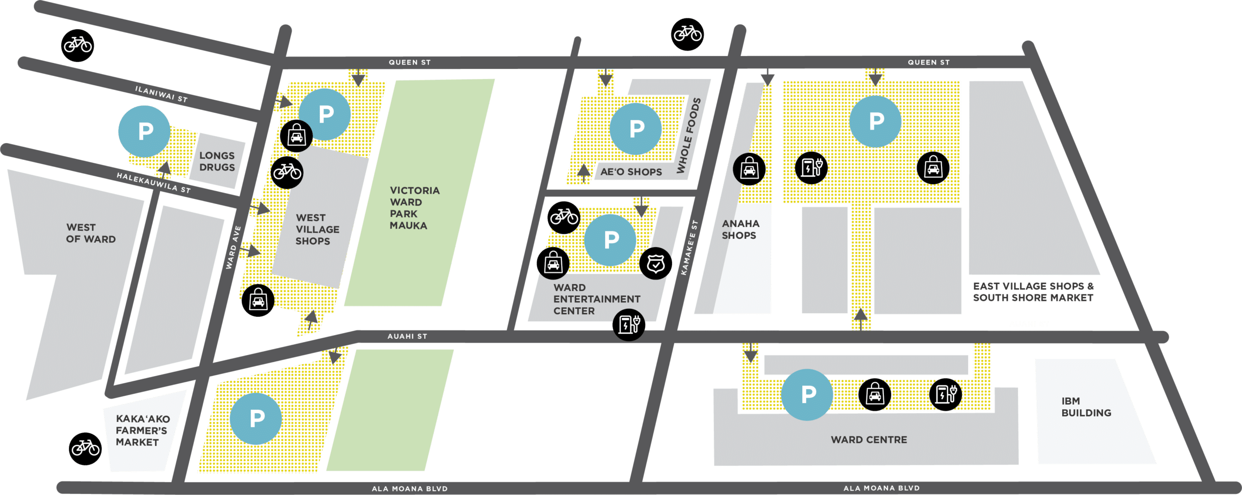 Ward Village Parking Map