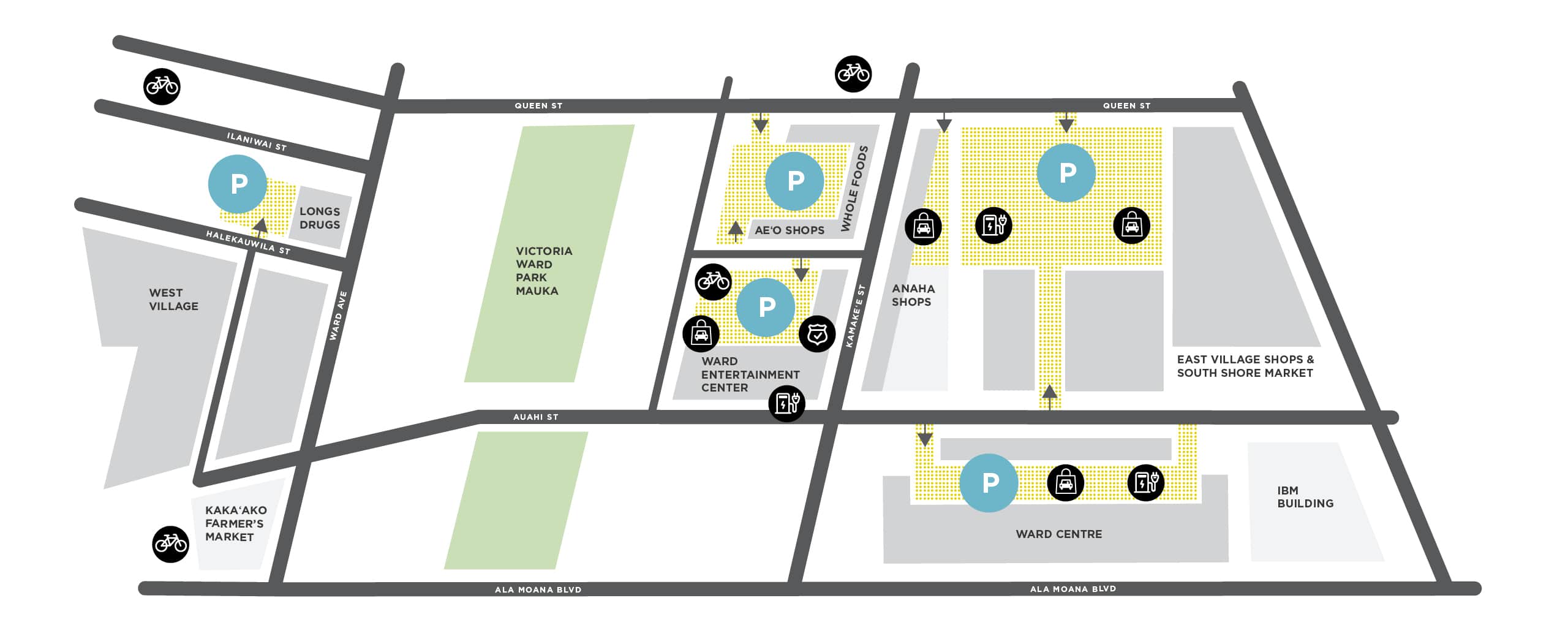 Ward Village Parking Map