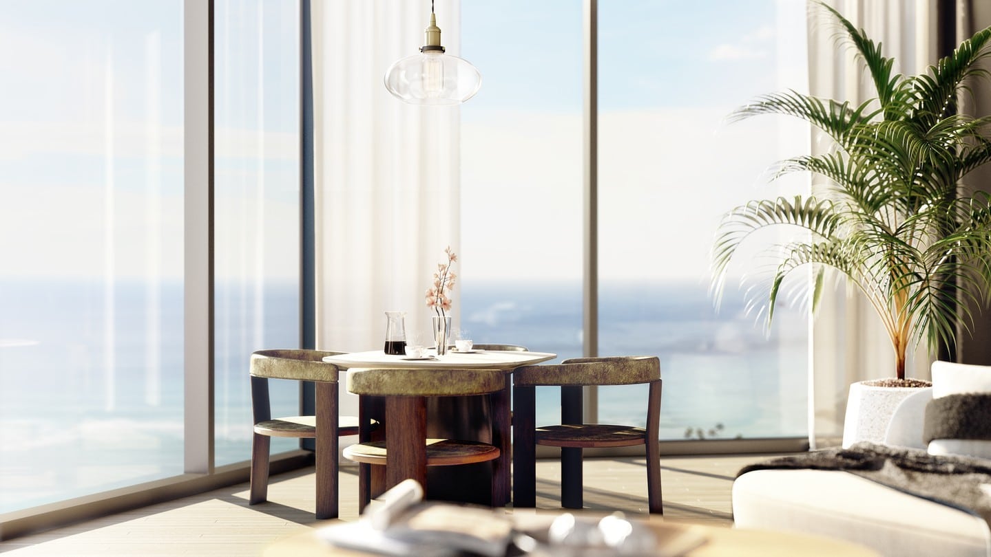 Debuting this Fall, the residences at Kōʻula feature floor-to-ceiling windows that artfully frame Hawaiʻi’s picturesque surroundings and views of the Ko‘olau mountain range and O‘ahu’s South Shore. Learn more about these residences at https://www.koulawardvillage.com/