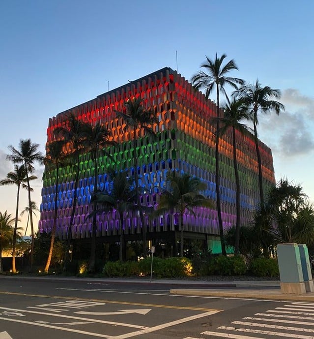 Happy #PrideMonth! Tonight, June 30th, in celebration of Pride Month, we are lighting up our iconic IBM building in the colors of the rainbow.