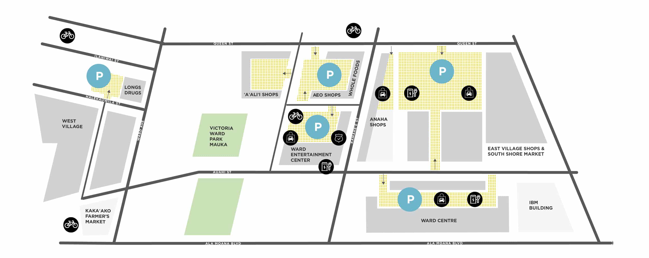 Ward Village Parking Map