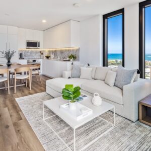 At ‘A‘ali‘i, experience modern kitchens with island views and premium finishes by renowned interior designer @lrottet. Learn more about these furnished, move-in ready residences at the link in our bio.