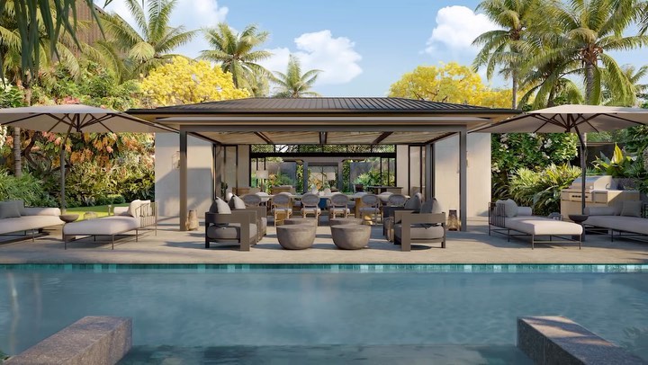 Informed by the natural beauty of Hawai‘i, the Mālie Courtyards are an amenity unique to the lifestyle found at Kalae. Award-winning designer, @nicolehollissf, reveals her process for creating these intimate spaces designed for gatherings and connection.