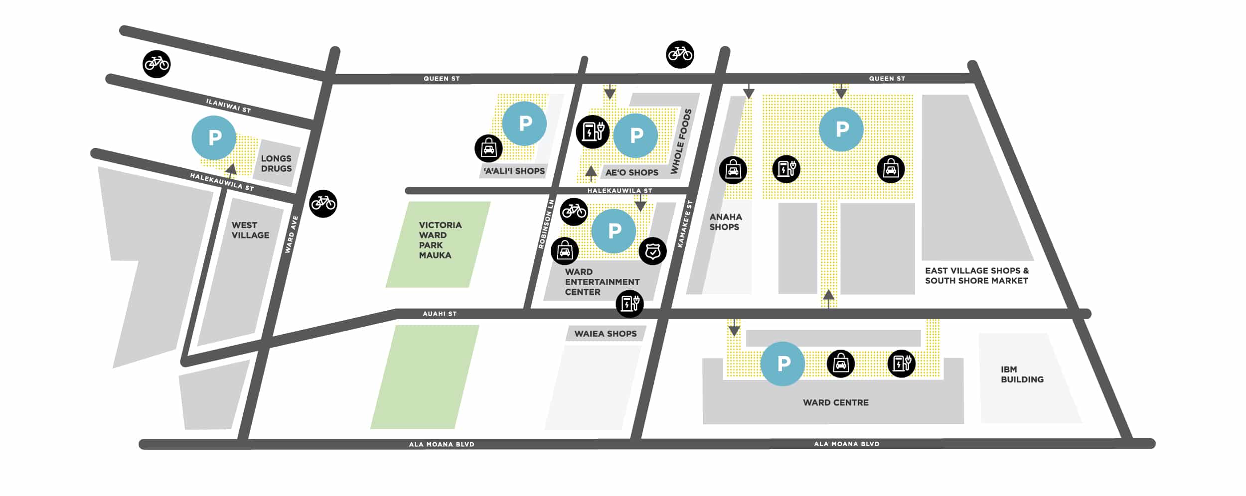 Ward Village Parking Map