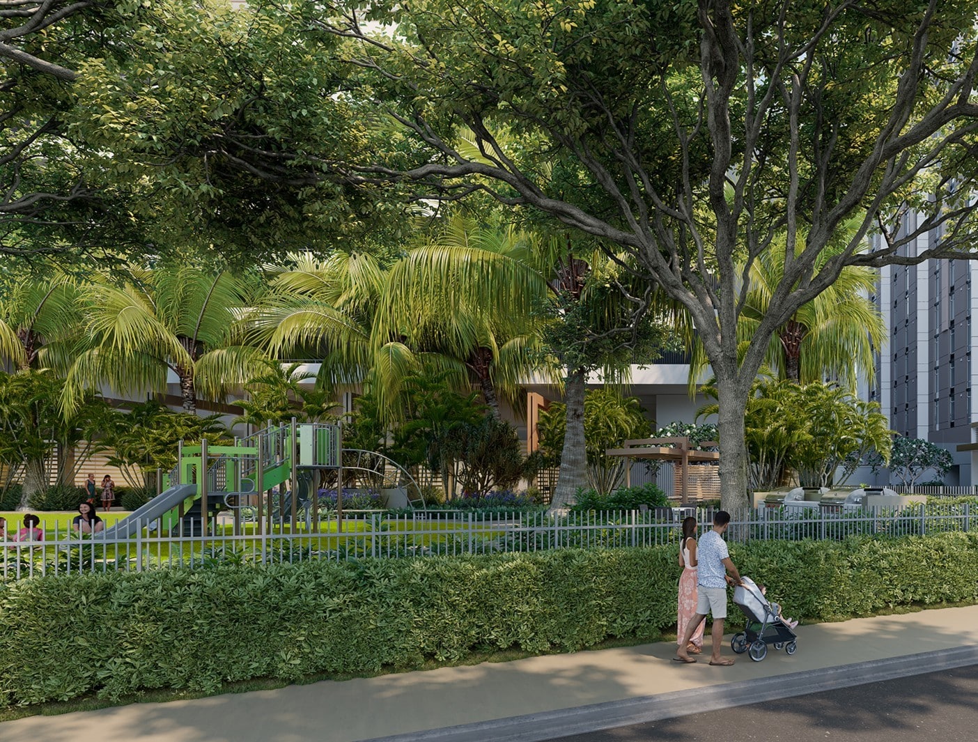 Spacious parks surround Ulana Ward Village, weaving nature into everyday life. Relax and reconnect at various open-air green spaces including Ulana Lawn, future planned Ka La‘i o Kukuluāe‘o park, and the nearby Victoria Ward Park. Learn more about the current and future neighborhood parks on our website. https://www.wardvillage.com/explore/