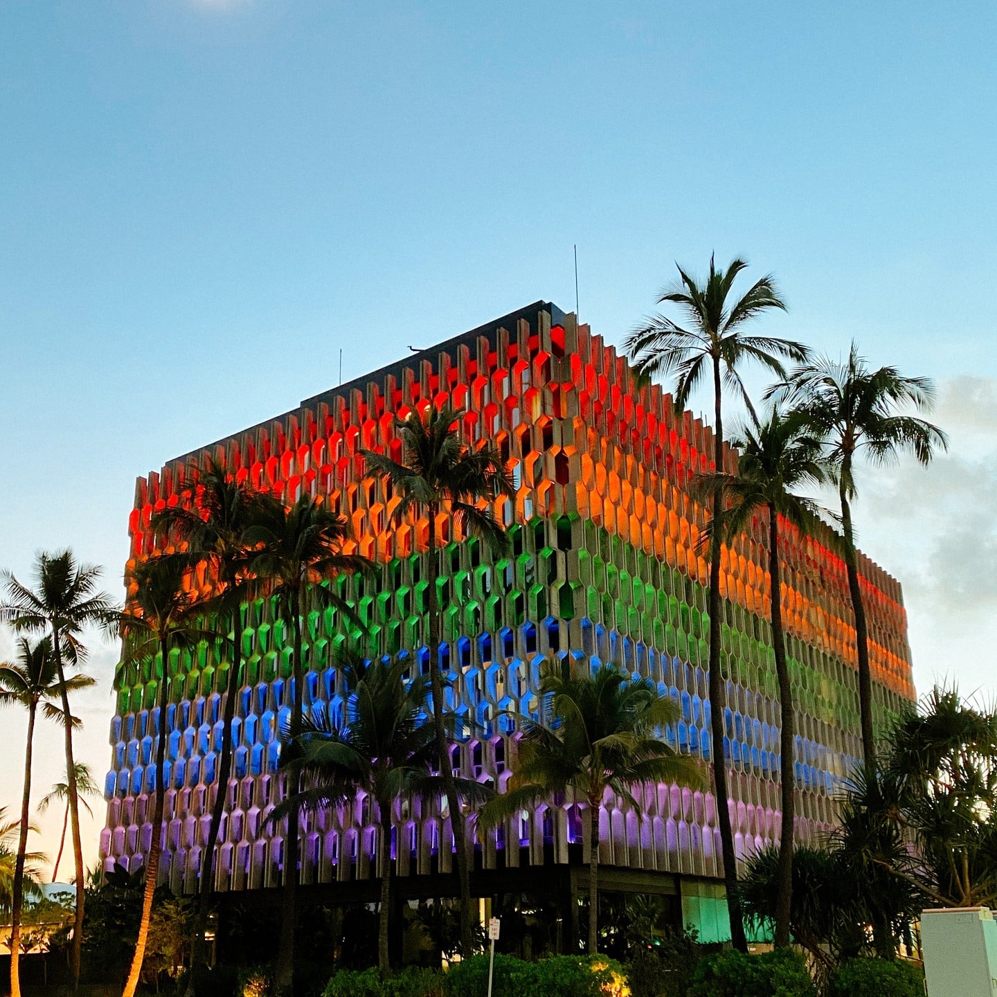 Get ready for #HonoluluPrideMonth! In celebration, the IBM Building will be illuminated in a rainbow display this weekend.