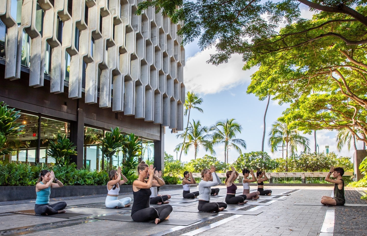 Join @corepoweryoga at the IBM Courtyard on Wednesdays from 5pm - 6pm for complimentary yoga classes suitable for all fitness levels. Register now at the link in our bio.