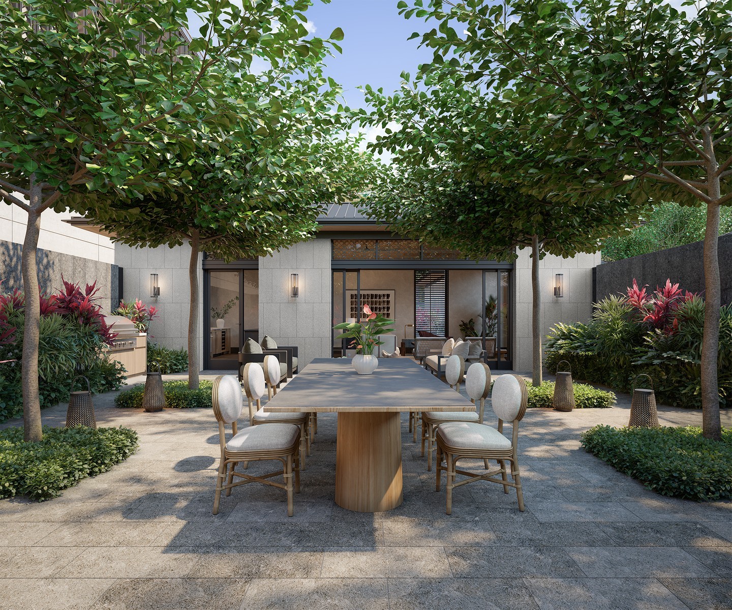 Kalae’s Mālie Courtyards with adjacent bungalows feature lush green spaces designed to foster a connection with people and place. Visit the link in our bio to learn more about Kalae’s modern homes and amenities.