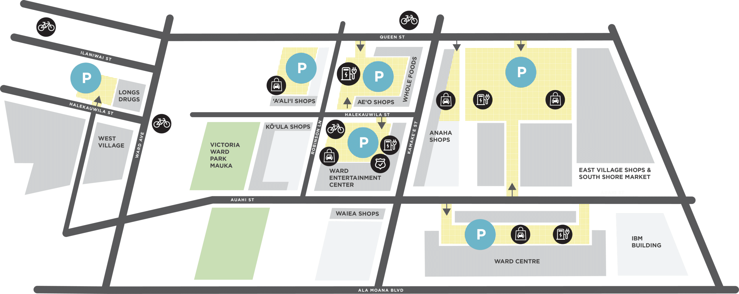 Ward Village Parking Map