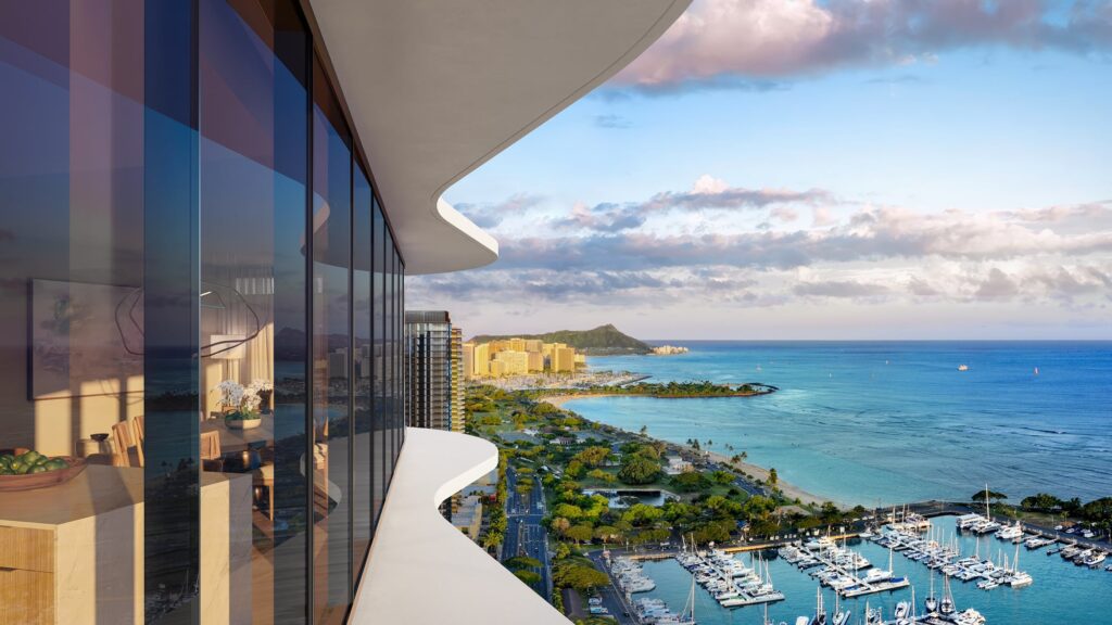 Rendering of the outside or a residence that looks ahead to Diamond Head