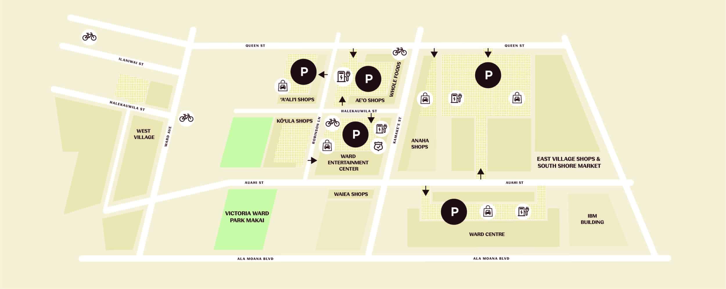 Ward Village Parking Map